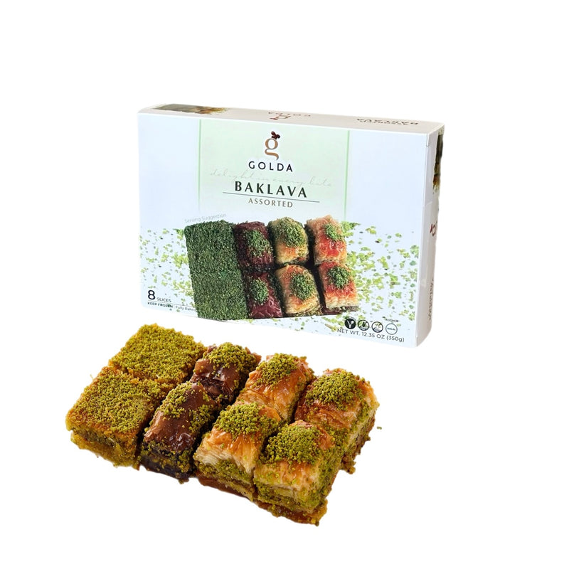 Golda Assorted Baklava with Double Pistachios (12x350g)