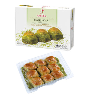 Golda Seashell (Midye) Baklava w/ Double Pistachios 350g